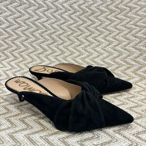 Sam Edelman Black Pointed Toe Mules